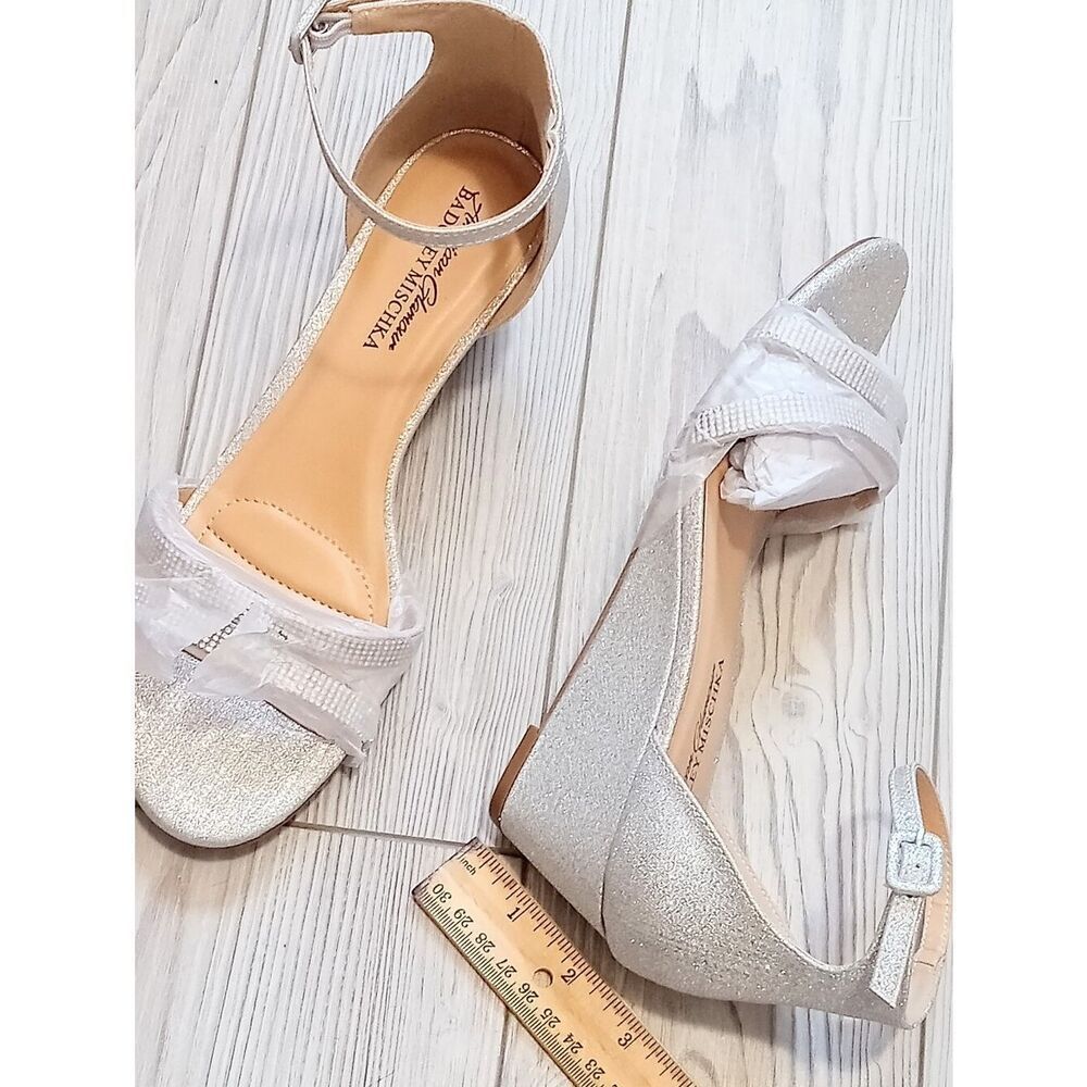 (57-4739) American Glamour By Badgley Mischka Women's Open Toe Wedges Sz 7.5 - Picture 3 of 11